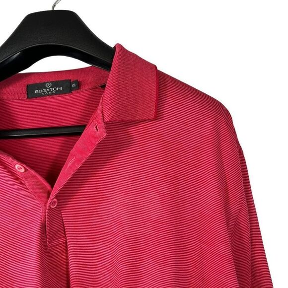 Bugatchi Uomo Men's Red Mercerized Cotton Short Sleeve Polo Size XXL - Picture 9 of 11